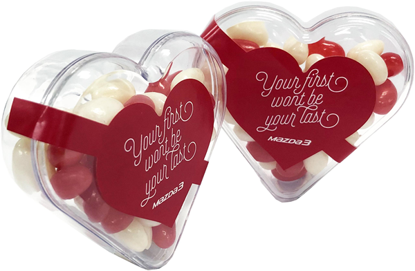 Acrylic Heart filled with Jelly Beans 50g